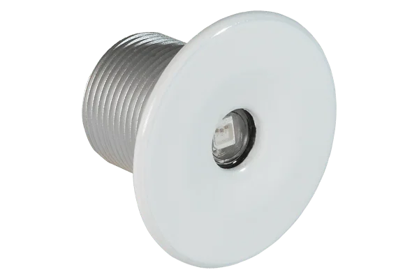112225 – LUMITEC Courtesy Light - LED, Red Clear Lens 45 mA At 12 Volt DC IP67 Waterproof White Aluminum Single With ...
